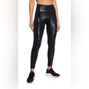 Terez Obsidian Snakeskin Foil Uplift Leggings